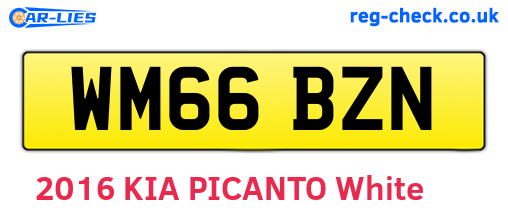 WM66BZN are the vehicle registration plates.