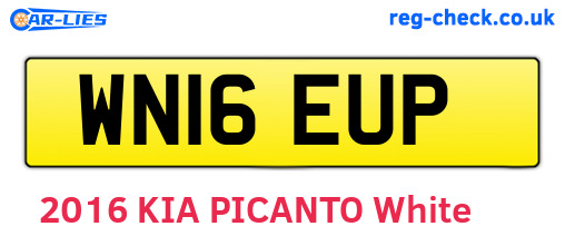 WN16EUP are the vehicle registration plates.