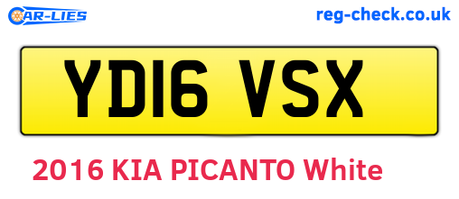 YD16VSX are the vehicle registration plates.