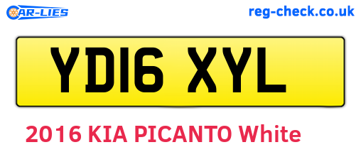 YD16XYL are the vehicle registration plates.