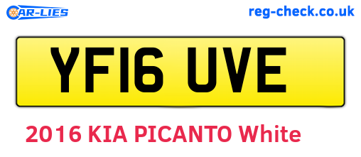 YF16UVE are the vehicle registration plates.