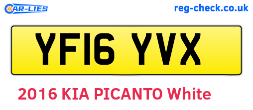 YF16YVX are the vehicle registration plates.