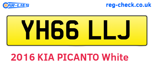 YH66LLJ are the vehicle registration plates.