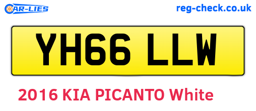YH66LLW are the vehicle registration plates.