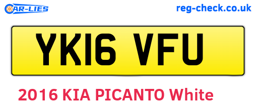 YK16VFU are the vehicle registration plates.