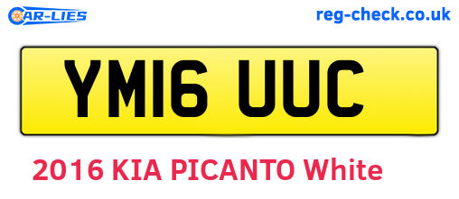 YM16UUC are the vehicle registration plates.