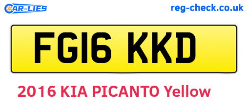 FG16KKD are the vehicle registration plates.