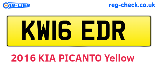 KW16EDR are the vehicle registration plates.