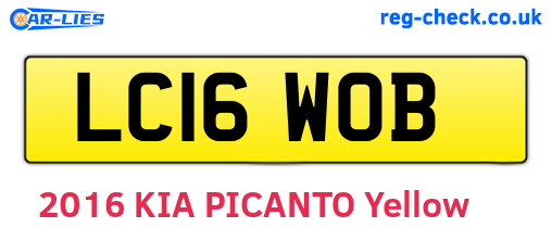 LC16WOB are the vehicle registration plates.