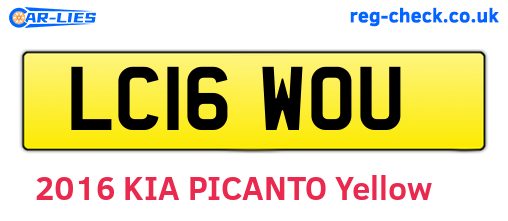 LC16WOU are the vehicle registration plates.