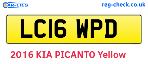 LC16WPD are the vehicle registration plates.