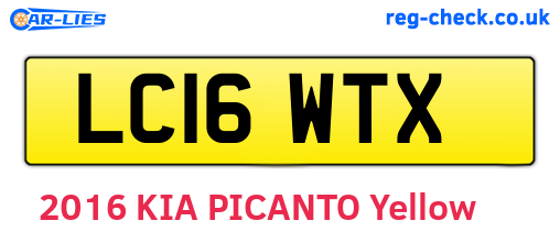 LC16WTX are the vehicle registration plates.