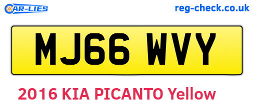 MJ66WVY are the vehicle registration plates.