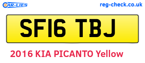 SF16TBJ are the vehicle registration plates.