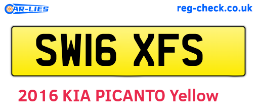SW16XFS are the vehicle registration plates.
