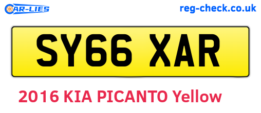 SY66XAR are the vehicle registration plates.