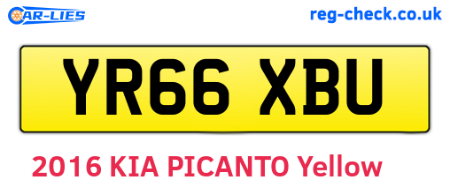 YR66XBU are the vehicle registration plates.