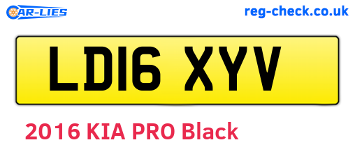LD16XYV are the vehicle registration plates.
