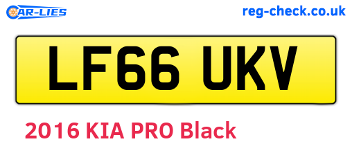 LF66UKV are the vehicle registration plates.