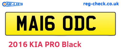 MA16ODC are the vehicle registration plates.