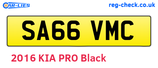 SA66VMC are the vehicle registration plates.