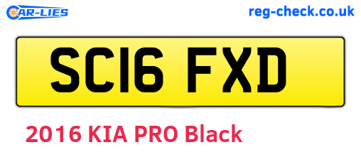 SC16FXD are the vehicle registration plates.