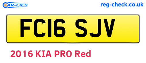 FC16SJV are the vehicle registration plates.