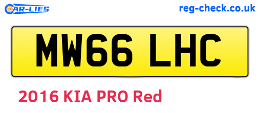 MW66LHC are the vehicle registration plates.