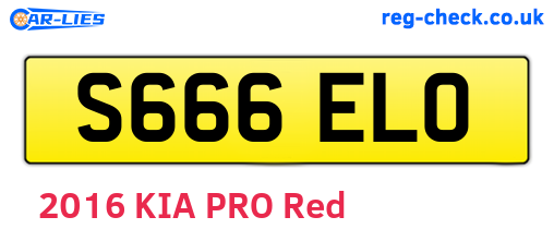 S666ELO are the vehicle registration plates.