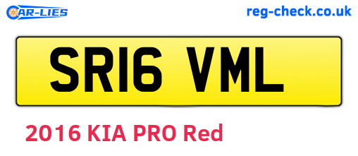 SR16VML are the vehicle registration plates.