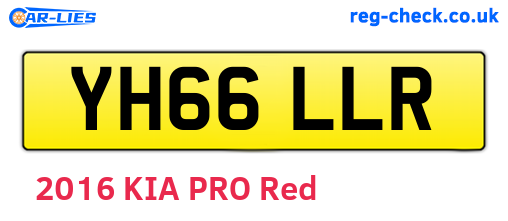 YH66LLR are the vehicle registration plates.