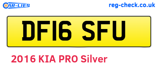 DF16SFU are the vehicle registration plates.