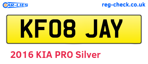 KF08JAY are the vehicle registration plates.