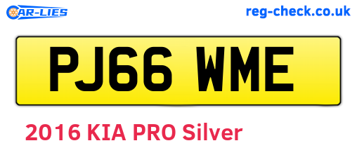 PJ66WME are the vehicle registration plates.