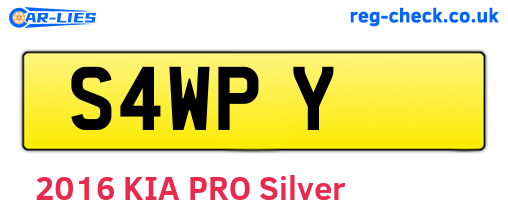 S4WPY are the vehicle registration plates.