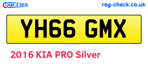 YH66GMX are the vehicle registration plates.