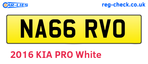 NA66RVO are the vehicle registration plates.