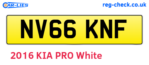 NV66KNF are the vehicle registration plates.