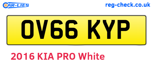 OV66KYP are the vehicle registration plates.