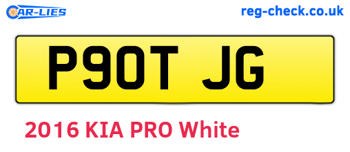 P90TJG are the vehicle registration plates.