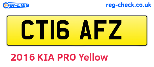 CT16AFZ are the vehicle registration plates.
