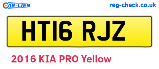 HT16RJZ are the vehicle registration plates.