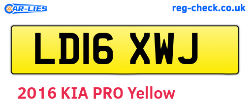 LD16XWJ are the vehicle registration plates.