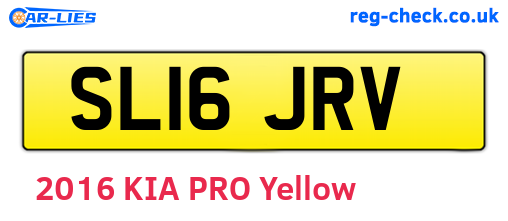 SL16JRV are the vehicle registration plates.