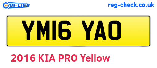 YM16YAO are the vehicle registration plates.