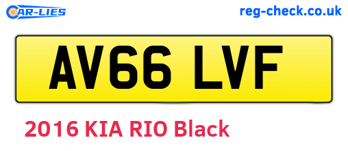 AV66LVF are the vehicle registration plates.