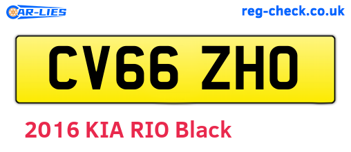 CV66ZHO are the vehicle registration plates.
