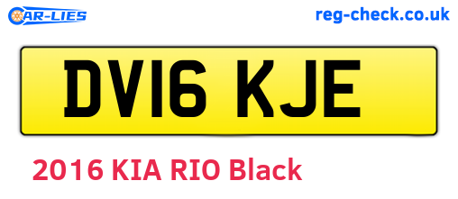 DV16KJE are the vehicle registration plates.