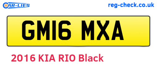 GM16MXA are the vehicle registration plates.