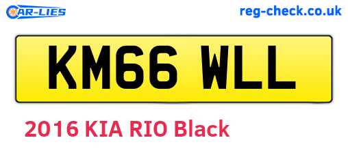 KM66WLL are the vehicle registration plates.
